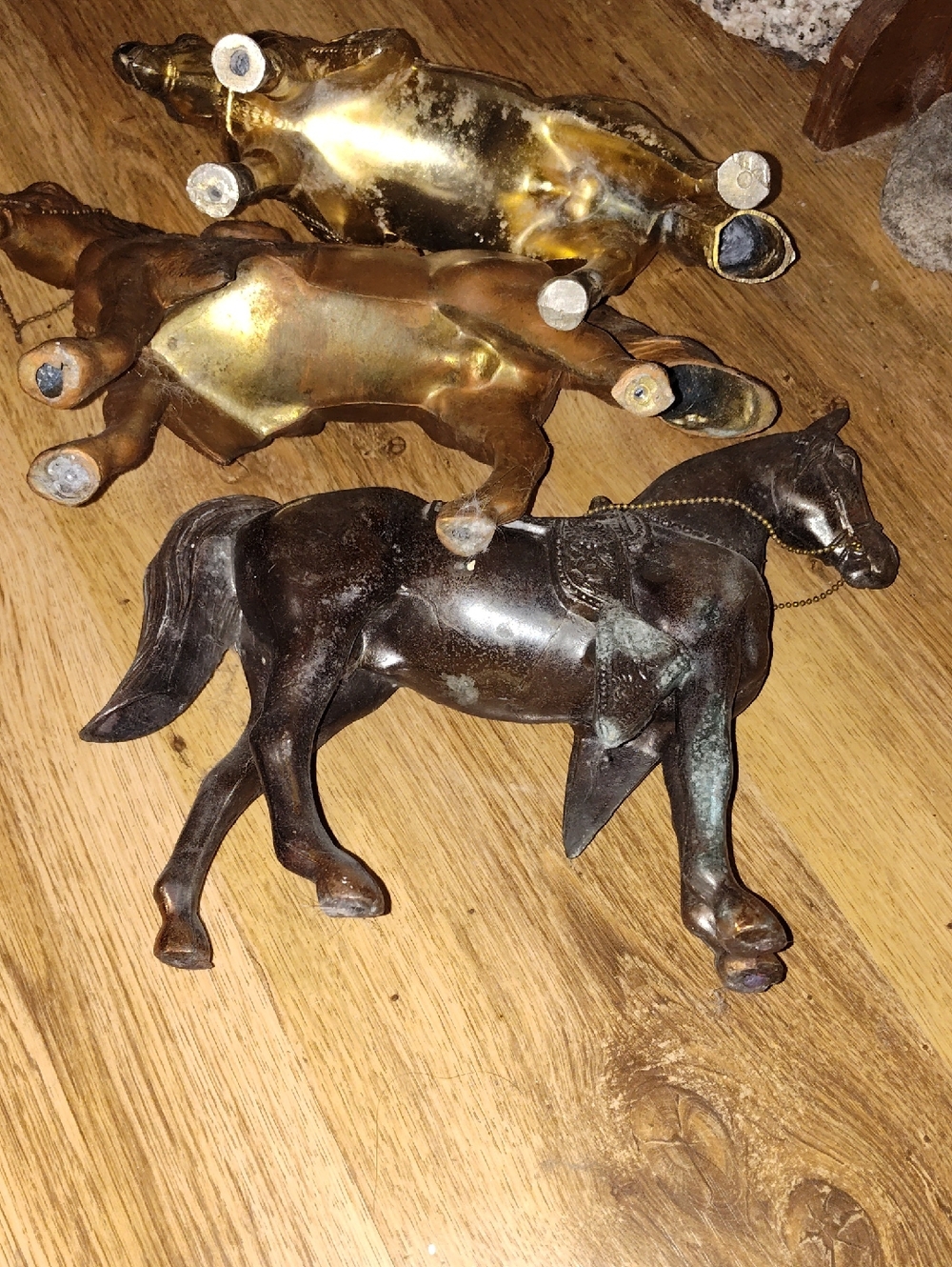 Vintage Clock Horses Set Of Three - Picture 5 of 8